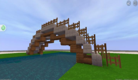 迷你世界搭建古风建筑拱桥玩法分享,迷你世界
